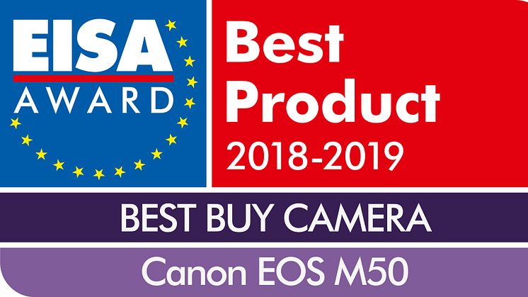 EISA Best Buy camera 2018 – 2019: Canon EOS M50 -järjestelmäkamera