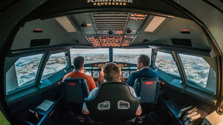 A320-Flugsimulator an der TH Wildau. (© TH Wildau/Matthias Friel)