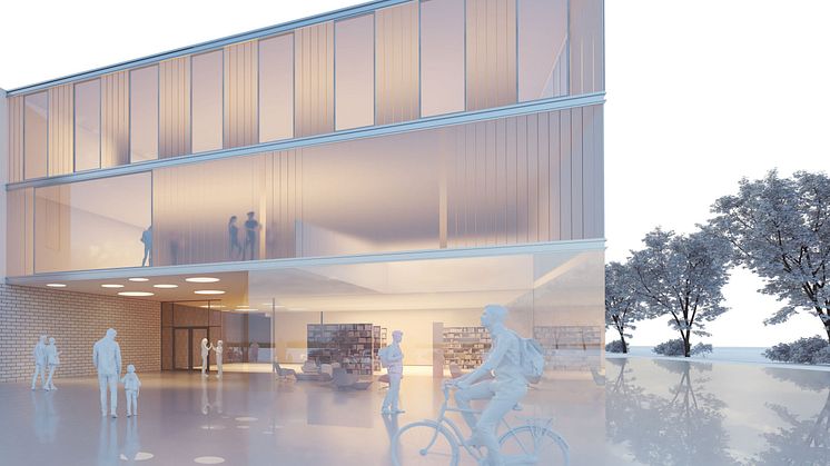 En tidig skiss på hur Fäladslyktan på Norra Fäladen kan komma att se ut. Illustration: PE Teknik och Arkitektur