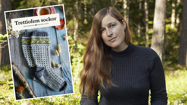 Maja Karlsson har utkommit med "Trettiofem sockor". Foto: Helén Pe