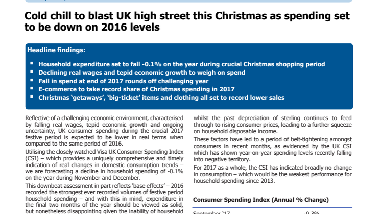 Christmas spending expected to fall for first time in half a decade