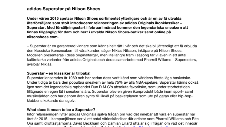 adidas Superstar på Nilson Shoes
