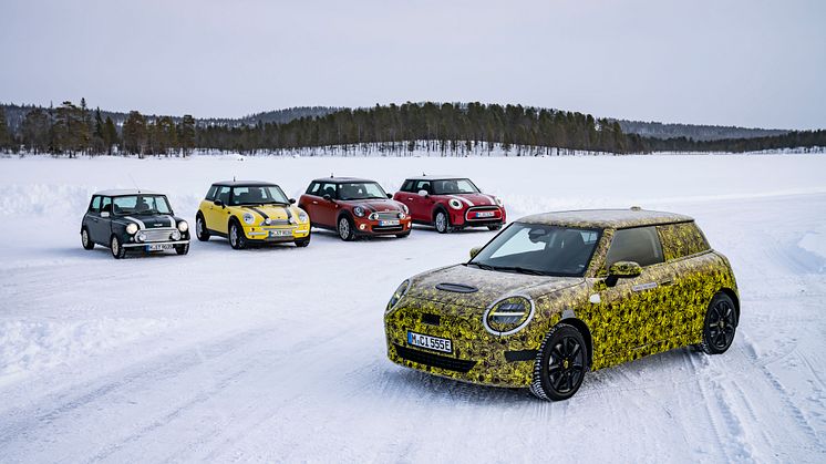 Neste generasjon elektriske MINI testes på nordisk is og snø