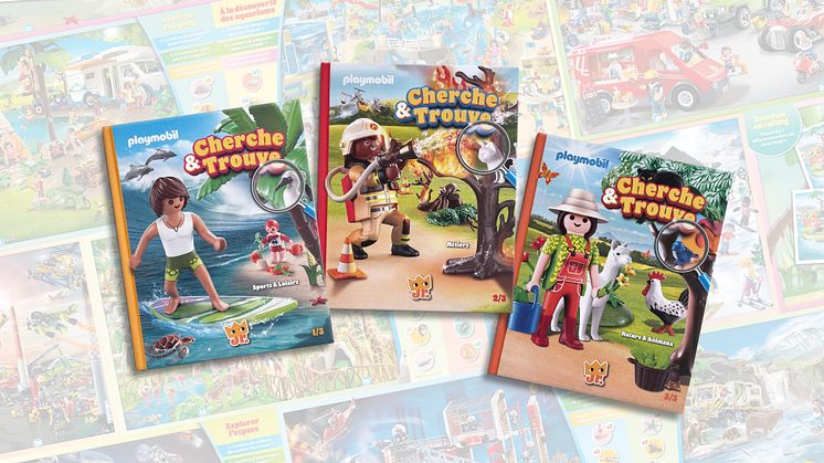 Toy Promotion has developed three unique Search & Find books under the PLAYMOBIL license for Burger King France for their King JR Meal campaign.