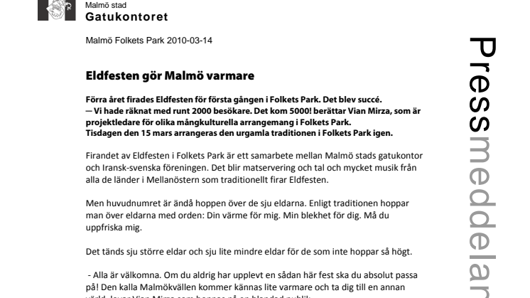 Eldfesten gör Malmö varmare