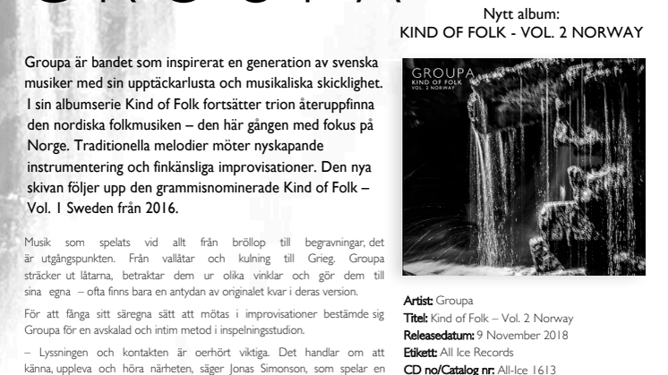 Tvåfaldigt Grammisbelönade Groupa återuppfinner den nordiska folkmusiken – nu med fokus på Norge