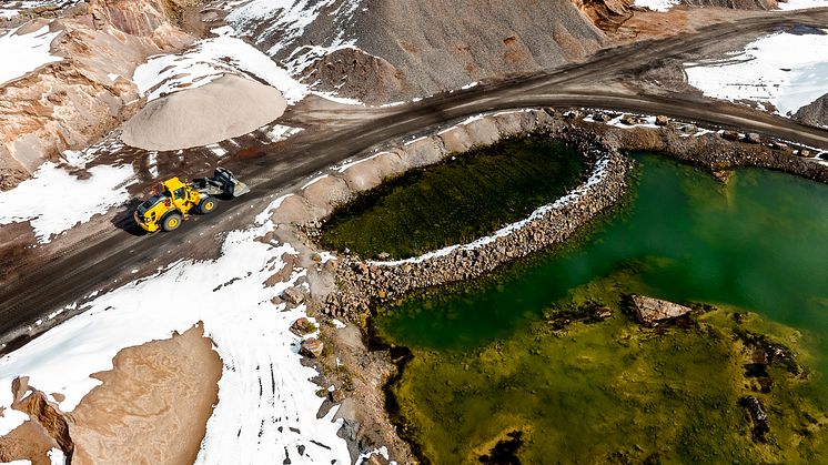 Volvo L180H i Heda bergtäkt