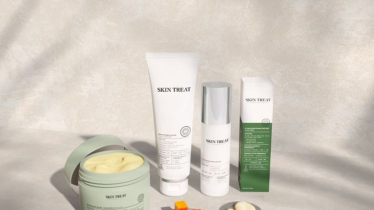 SKIN TREAT lanserer nye produkter med aktive ingredienser og eksfolierende enzymer.