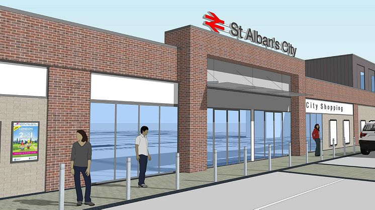 New-look: An artist's impression of St Albans station (high res versions of this and other pictures can be found at the bottom of this press release)