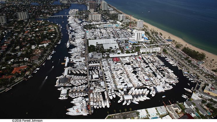 Aerial view of Fort Lauderdale International Boat Show -  Copyright: Forest John