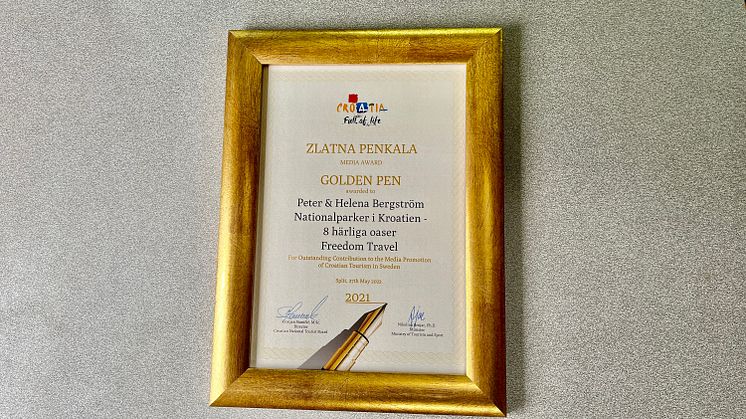 Golden Pen Media Awards FREEDOMtravel Diploma