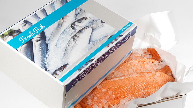 Fresh Fish Concept fra Smurfit Kappa holder fersk fisk kjølt under transport i 48 timer