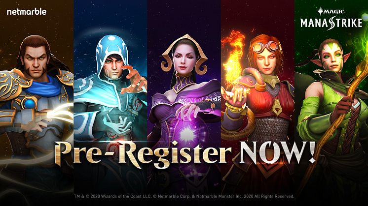 PRE-REGISTRATION NOW OPEN FOR NETMARBLE’S NEW  REAL-TIME STRATEGY MOBILE GAME MAGIC: MANASTRIKE