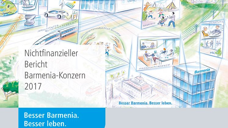 Titelseite des nichtfinanziellen Berichts für den Barmenia-Konzern 2017