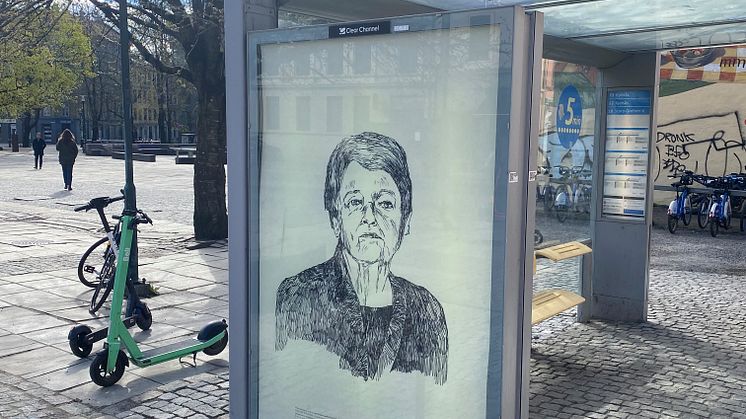 Lotte Konow Lund, fra prosjektet FØRST NÅ SKJØNNER VI AT VI ER MENNESKER. Foto: Mari F. Sundet, Kulturetaten.