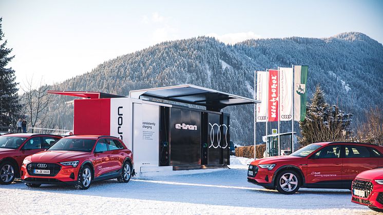 Mobile Audi opladningscontainere ved World Economic Forum i Davos