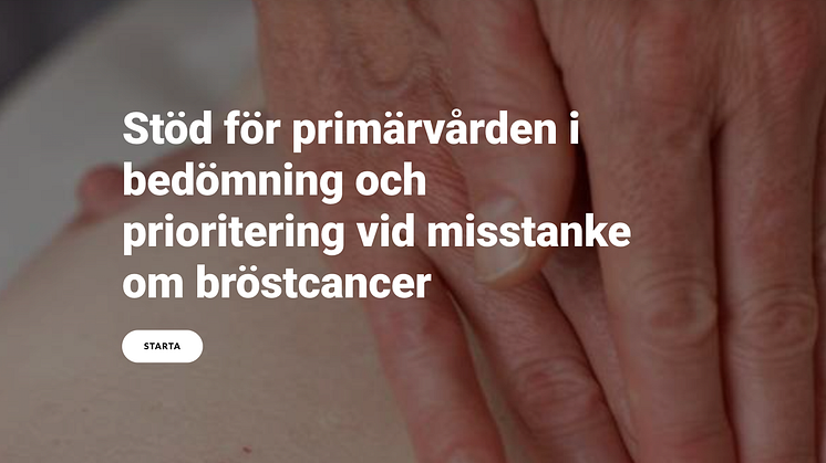 Nytt stöd för primärvården i bedömning och prioritering vid misstanke om bröstcancer