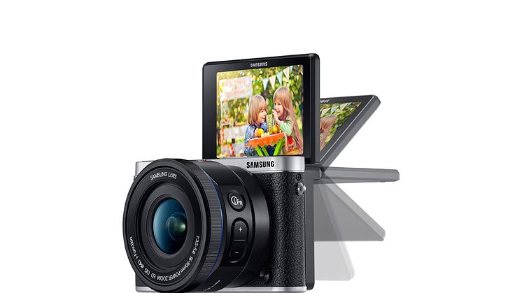 Tag et selfie ved at vinke til Samsung SMART Camera NX3000