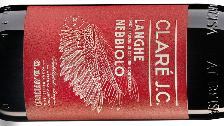 Idag kl 10:00 lanseras Claré J.C. Langhe Nebbiolo 2019 från G.D. Vajra!