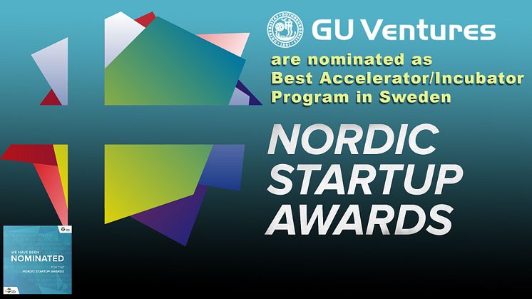 GU Ventures är nominerade till Bästa Accelerator/inkubatorprogram i Sverige i Nordic Startup Awards!