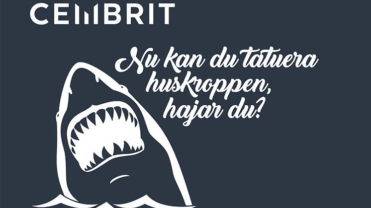 Denna bild och text har vi fräst in i vår fasadskiva. Den pryder en stor vägg i vår monter.