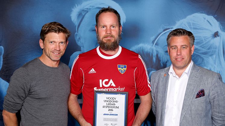 Johan Johnsson, Munka-Ljungby IF. Här tillsammans med Jesper Blomqvist och Mikael Tykesson.