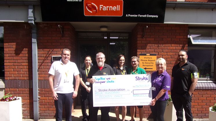 ​Farnell staff inspired to raise funds for Stroke Association in Yorkshire after employee’s stroke