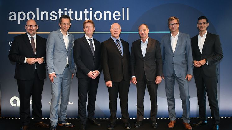 v.l.n.r. Mirko Engels, Jens Hennes, Christian Hein, Dr. Andrew Denison, Matthias Schellenberg, Reinhard Pfingsten, Marco Antonio La Novara