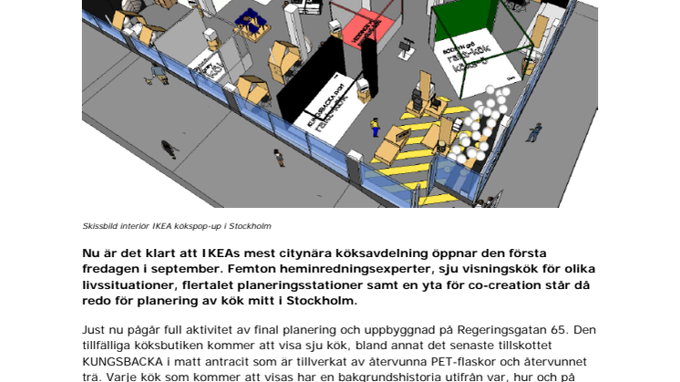IKEAs kökspop-up öppnar 1 september 