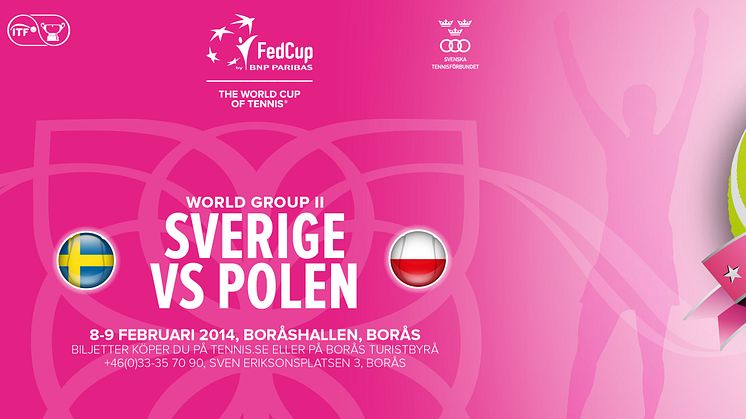 Fed Cup-laget är klart, Sverige-Polen i Borås 8-9 februari 2014