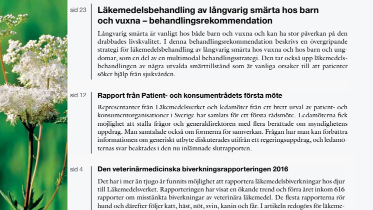 Information från Läkemedelsverket nr 3 2017