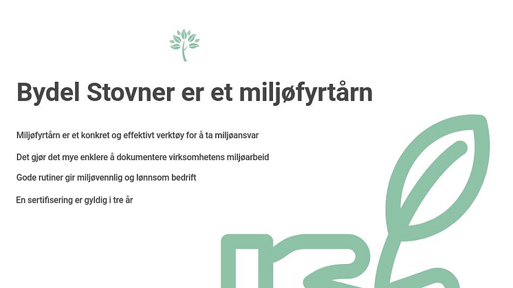 ​Stovner bydel er et miljøfyrtårn