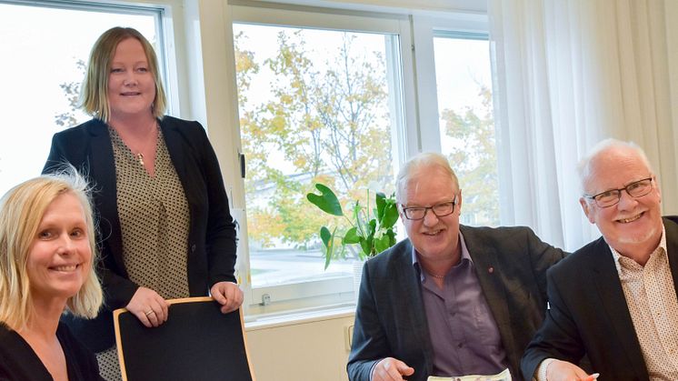 Under eftermiddagen den 23 oktober hölls pressträff av kommunstyrelsens ordförande Ulrika Falk (S) tillsammans med kommunalråden Ingrid Landin (MP), Anders Olander (C) och Olle Jansson (S) för att presentera Norrtälje kommuns budget för 2018. 