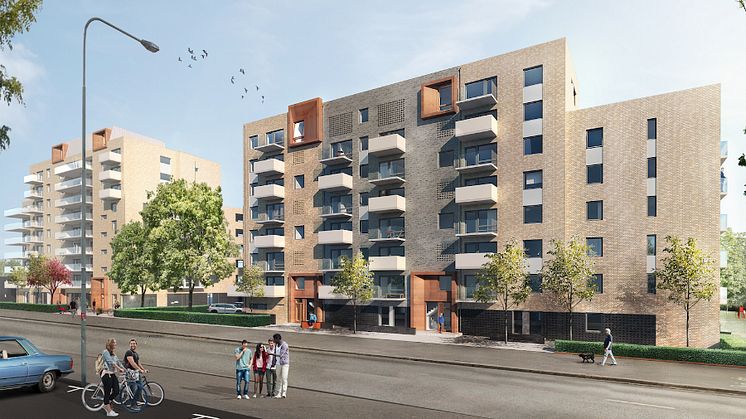 Bygglov klart för Riksbyggens planerade bostads- och hyresrätter vid Regementsvägen i Helsingborg
