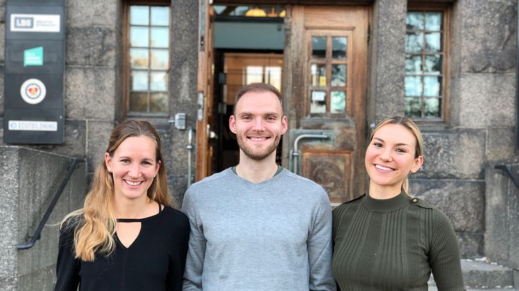 Elina Warde, Christian Ansesund och Isabel Norlin, studenter på Nackademin