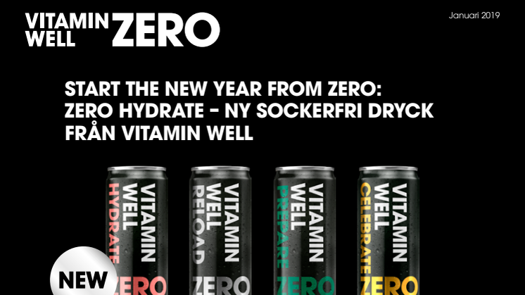 ZERO Hydrate – ny sockerfri dryck från Vitamin Well