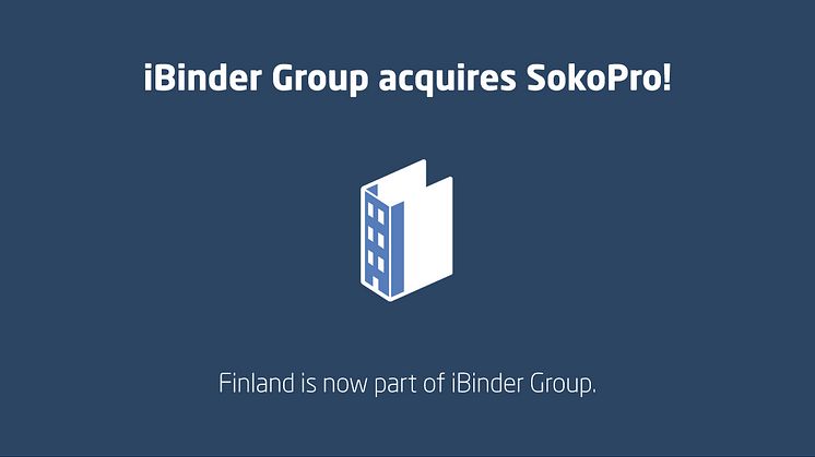 iBinder Group acquires SokoPro, Finlands leading digital construction document management software