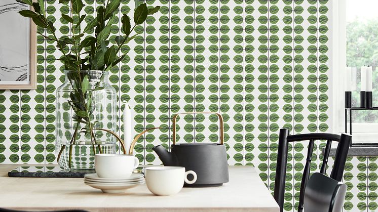 Patterns by design icons on the wall - Boråstapeter launches Scandinavian Designers II