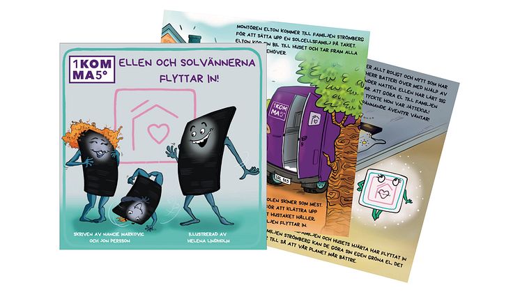 1KOMMA5° ger ut barnbok om solceller för att lära även nästa generation om vikten av förnybar elproduktion i hemmet