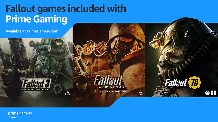 To celebrate the new Prime Video series Prime Gaming adds two additional Fallout games on Amazon Luna 