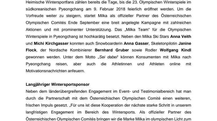 Gemeinsam das Olympische Feuer der Begeisterung entfachen