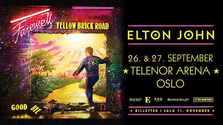 ELTON JOHN TAR FARVEL MED TO KONSERTER I OSLO!