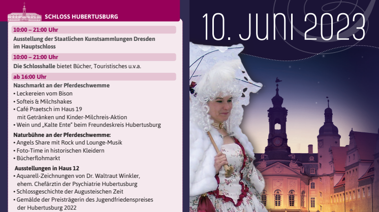 Programm Schlössernacht 2023 in Wermsdorf