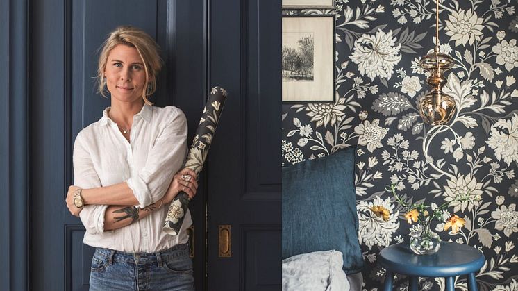 Lifestyle blogger Krickelin shows how easy it is to hang wallpaper with Boråstapeter