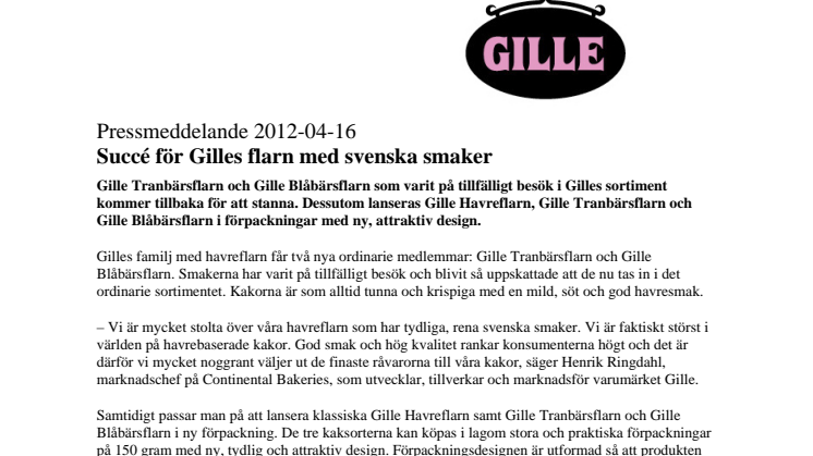 Succé för Gilles flarn med svenska smaker