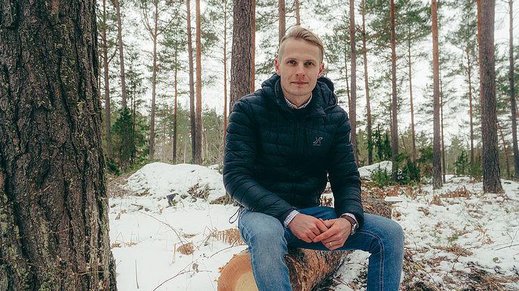 Niklas Lundbergs företag erbjuder tjänster för ett skonsamt skogsbruk som minskar skador på skog och mark. (Foto: Anders Walls Stiftelse)