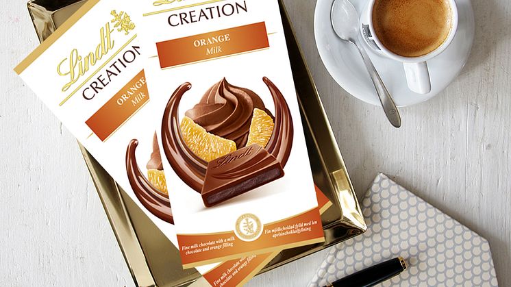 Upptäck nya Lindt Création Orange – en njutningsfull smak perfekt för hösten.