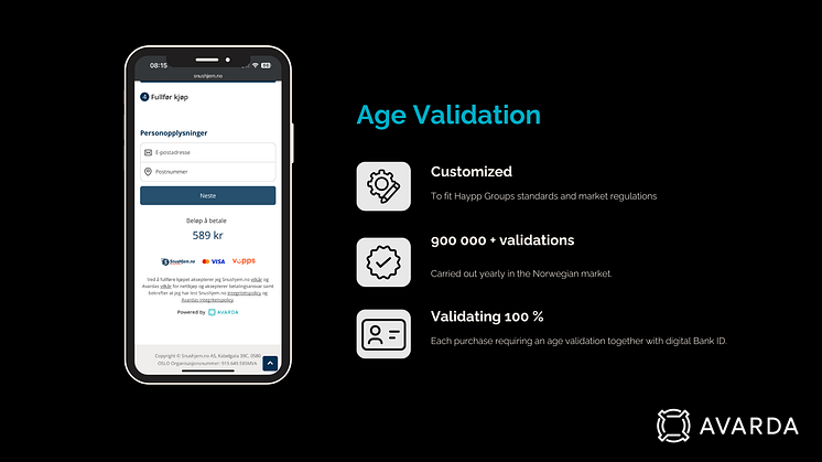 Avarda launches new customized age validation for e-com giant Snuslageret.no!