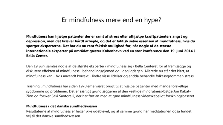 Er mindfulness mere end en hype? 
