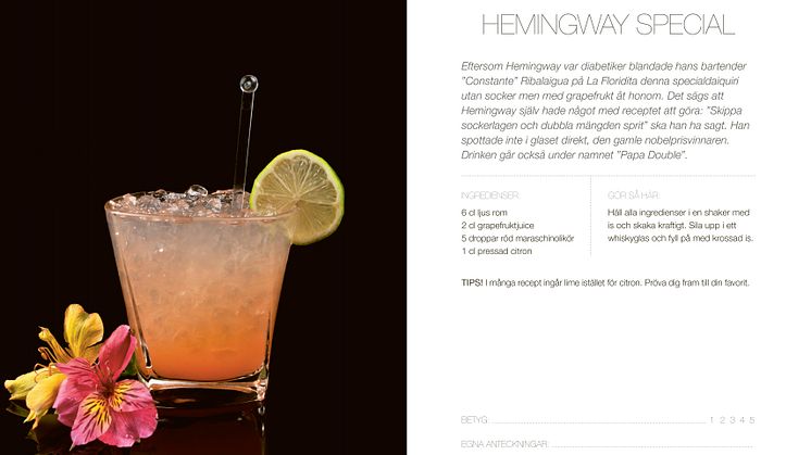 Drinken Hemingway special ur boken "101 Cocktails du måste dricka innan du dör"